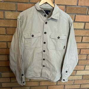 Exofficio Khaki Tan Outdoors Shirt Button Up Corduroy Jacket Size Medium